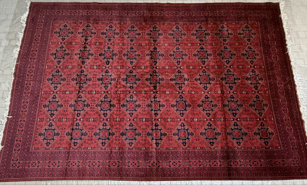 Афганский ковер ручной работы 3,63 × 5 м