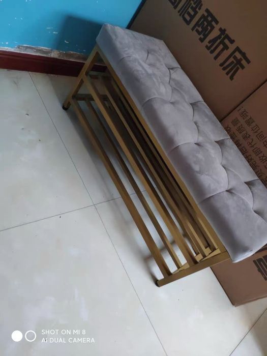 Полка для обуви банкетка с пуфиком