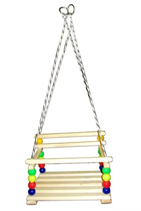 Качеля подвесная деревянная детская