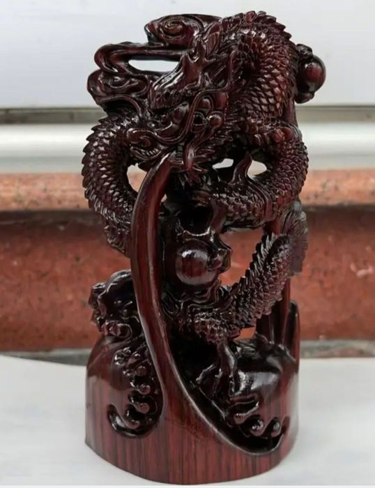 Statuieta dragon in lemn de trandafir