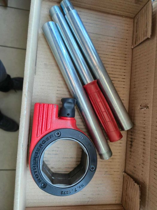 Cap de filetat 1/2" Rothenberger 7084 + Clichet cu maner Rothenberger pentru capete 1.1/4.2 toli 71272