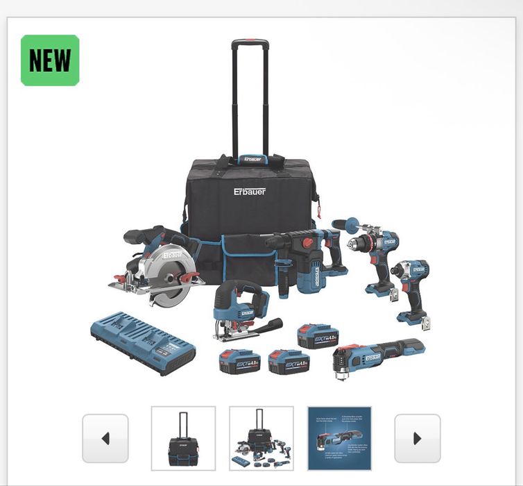 Set 6 scule ERBAUER 18 V