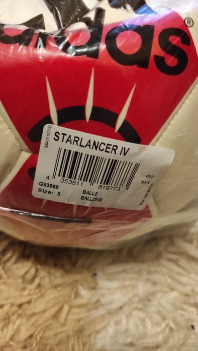 Adidas Gr.5 Starlancer IV Fussball WEISS rot Balls Ballons - Футболна!