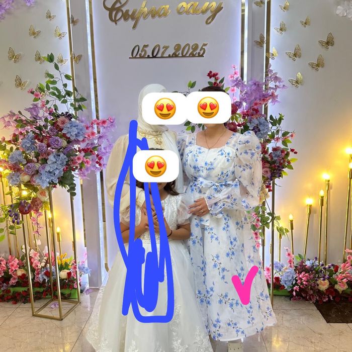 Платье     Голубое осень красивое