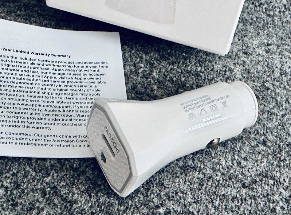 Оригинален Адаптер Зарядно за кола 20W Apple Fast Charger iPhone
