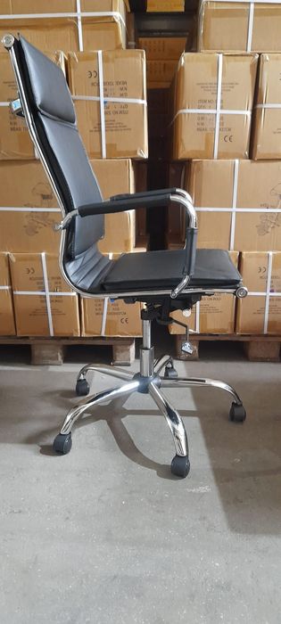 Scaun birou managerial ergonomic – piele ecologică, NOU, model premium
