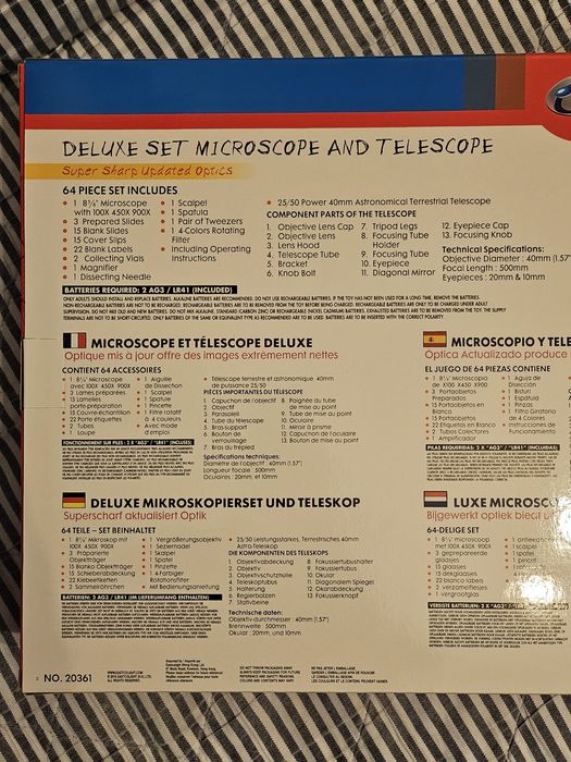 Детски микроскоп и телескоп