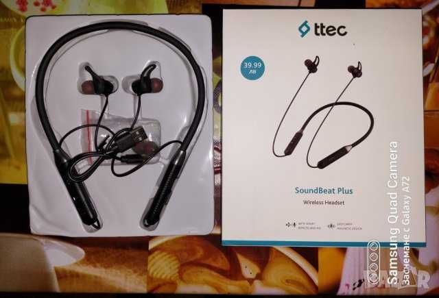 Продавам Bluetooth слушалкиБезжични слушалки Ttec Soundbeat Plus Black
