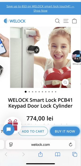 Butuc Inteligent smart cu touch sau cod