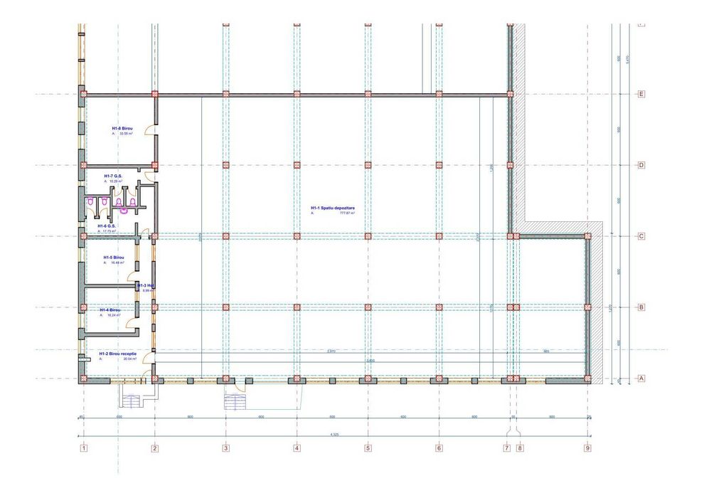 Depozit si birouri- 1000 mp in Rachiti Botosani