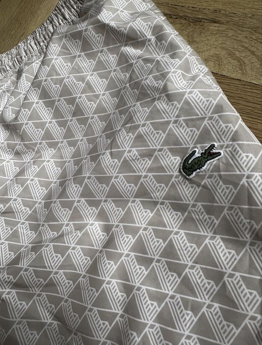 Lacoste cream monogram pants долнище