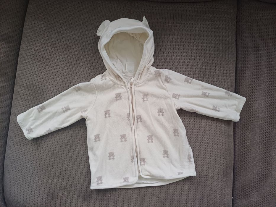 Бебешки ескимос с ръкавички и терлички, с динозаври, размер 80 -86, 12