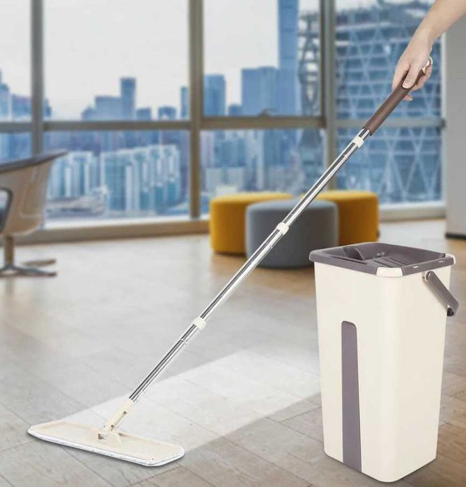 Швабра с отжимом и ведром. Комплект для уборки. Швабра с ведром.