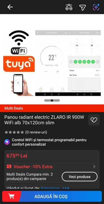 Panouri radiante 900W.
