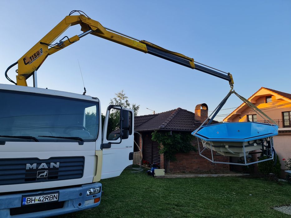 Piscina Minipiscina fibra de sticla 2.2m x 3.75m x 1.2 m