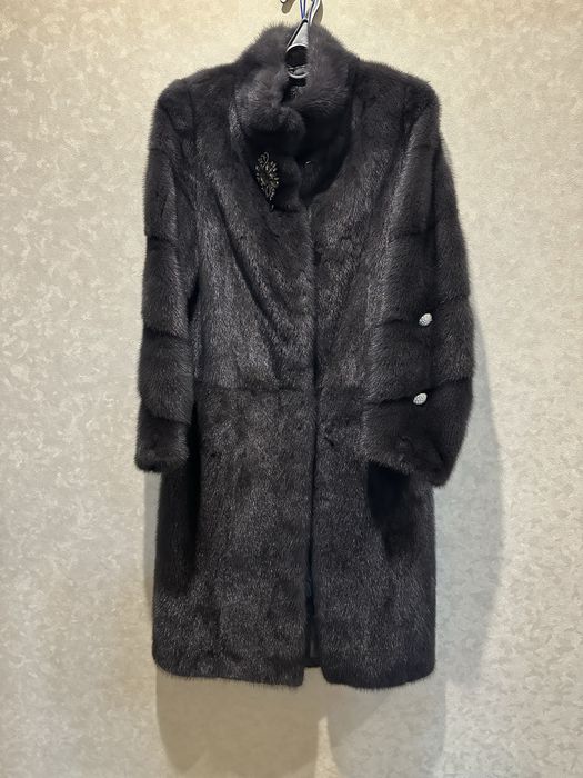 Шуба норковая графит