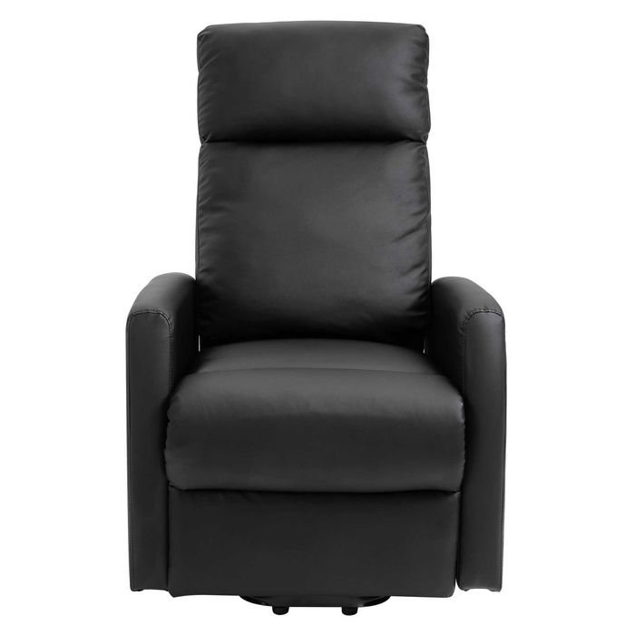 Fotoliu Recliner pentru batrani , din piele sintetica , Negru , HOMCOM