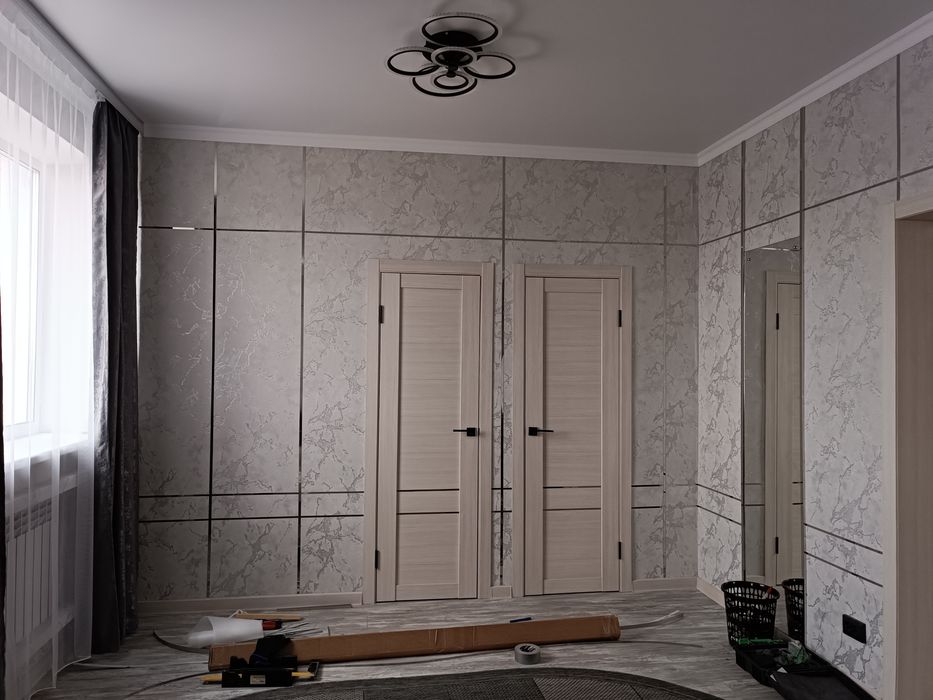 Обои, левкас, галтели, покраска