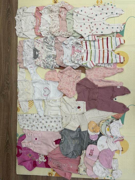 За всё, пакет. Одежда вещи для новорожденного, для девочки 0-3 месяца