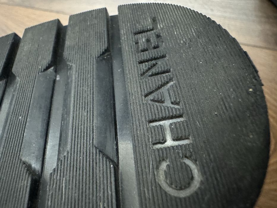 Chanel lace up black boots