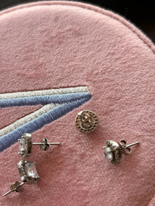 Сребърни обици с цирконий