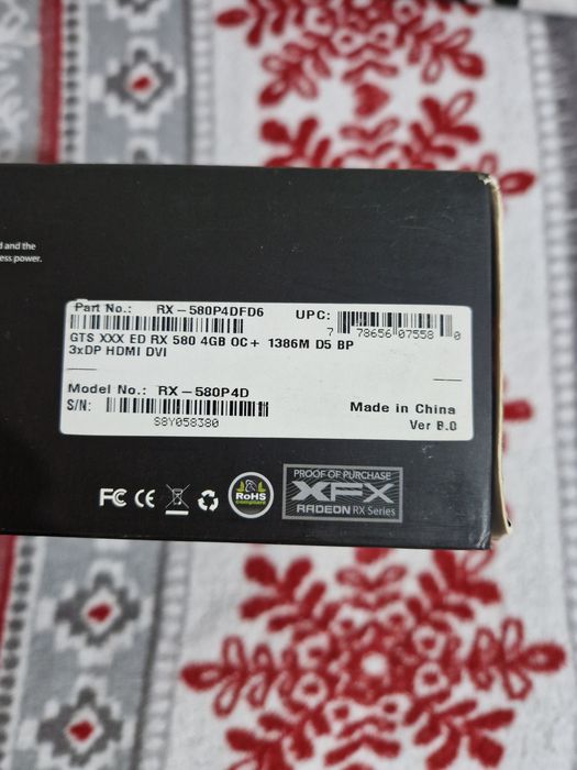 Placa video rx580 4g