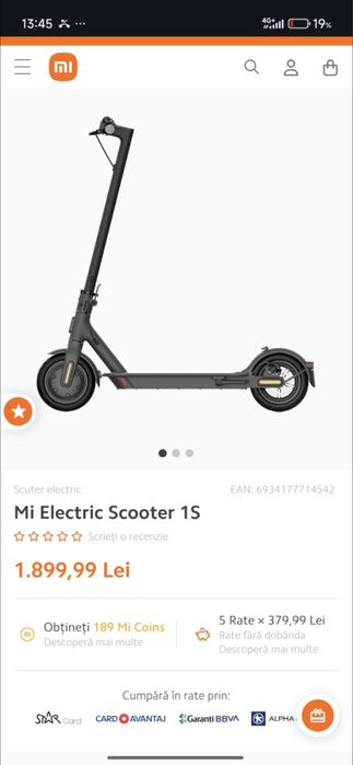 Trotineta Electrica Xiaomi Scoter Mi 1 S