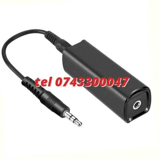 Filtru Sunet Jack 3.5 Noise Cancelation Pentru Conectare Si Redare Audio Pe Echipamente Compatibile Cu Mufa Audio Aux Jack 3.5 Mm