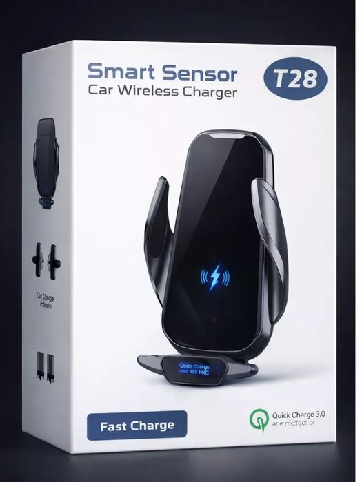 Smart sensor t28 mashina uchun simsz zaryadlovchi va telefon ushlagich