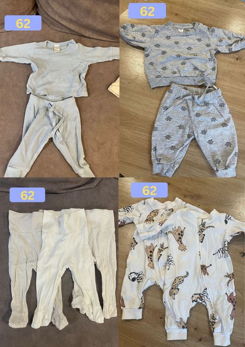 H&M лот за момиче- 56-62см (0-3м) - органичен памук бодита, пижами, ромпъри, комплекти, тениски