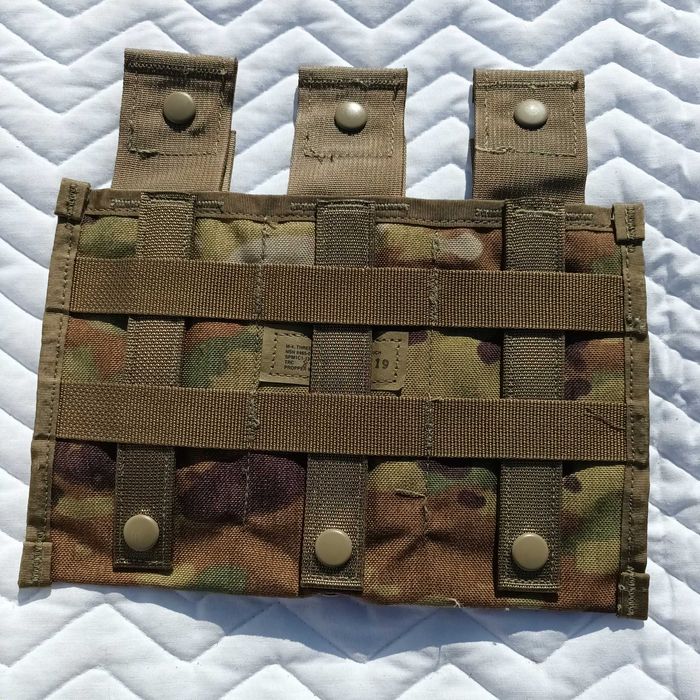 Multicam Triple Magazine Pouch, MOLLE US Military Tactical Cam USGI