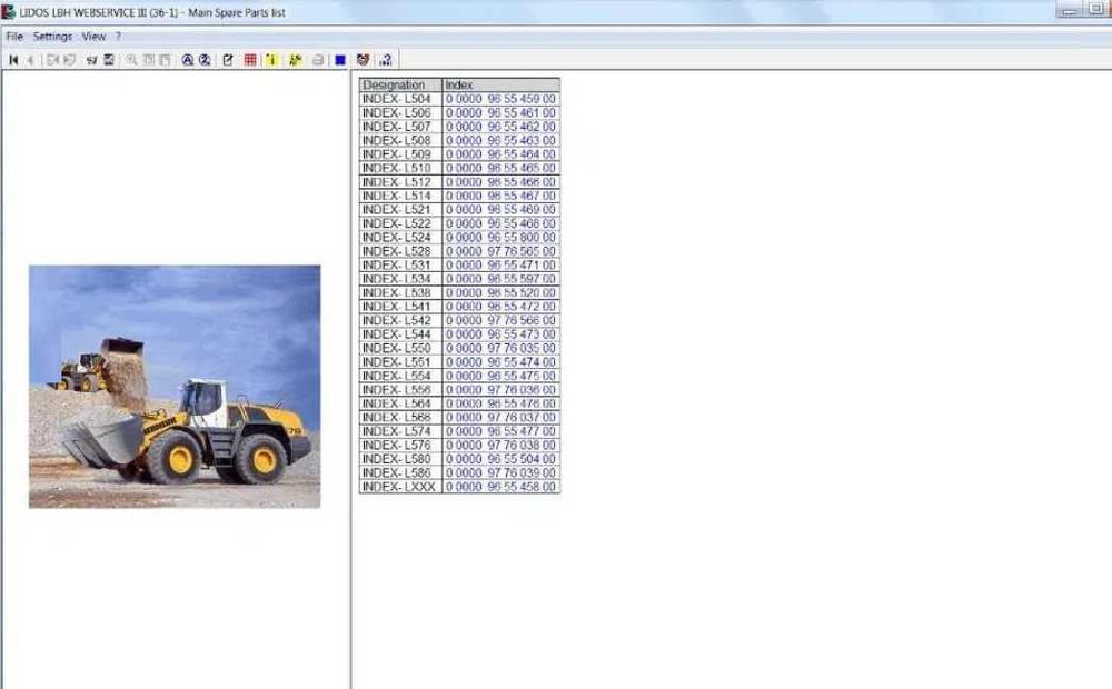 Liebherr Lidos parts catalog & service update 2023, baza de date FULL