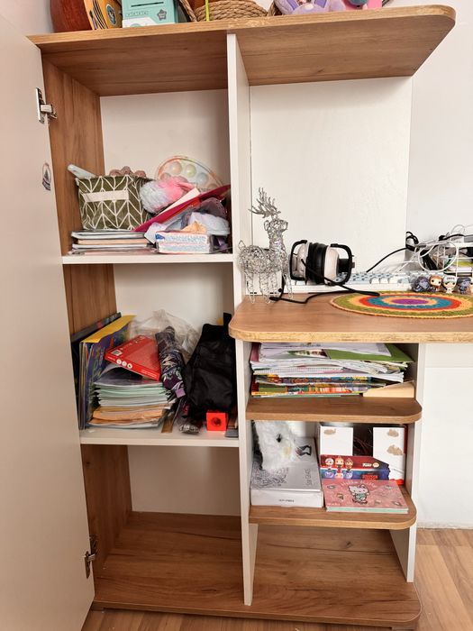 Стол письменный  белый,коричневый