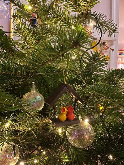 decoratiuni sezon craciun lemn set Figurine brad vechi 1945 Germania