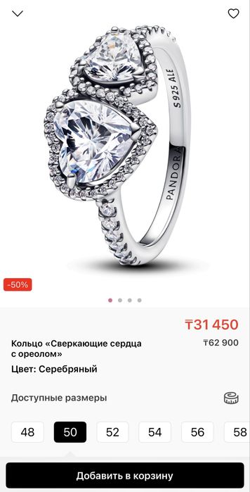 Кольцо пандора ориг