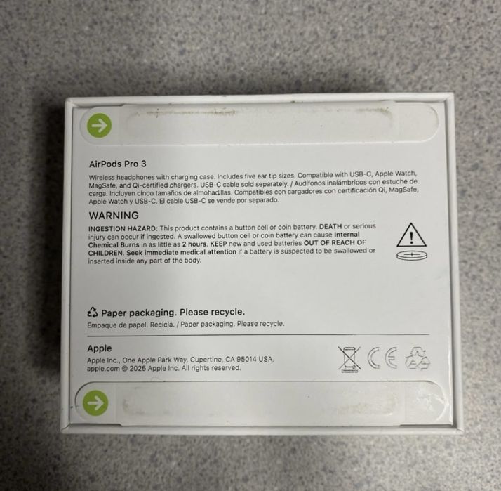 Слушалки Apple Airpods pro 3