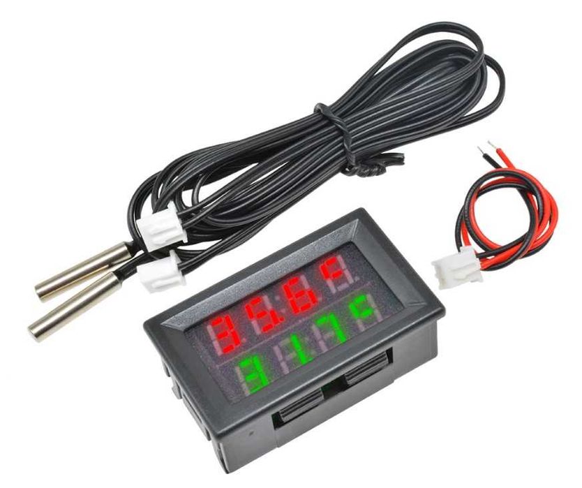 Панелен термометър -50 +110 гр с две сонди автомобил хладилник витрина