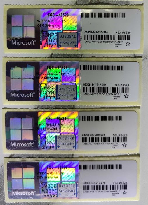 Windows 11 и 10 pro Наклейка ключ оем