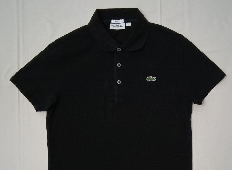 Lacoste Polo Shirt оригинална тениска M памучна поло фланелка черна
