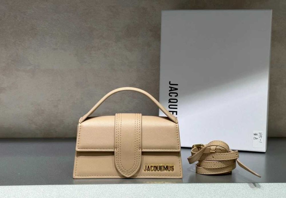 Geanta Jacquemus Le Bambino Bej / Crem - Piele Naturala