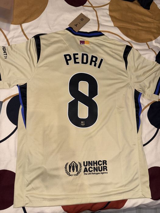 Tricou Pedri Barcelona away bej sezonul nou