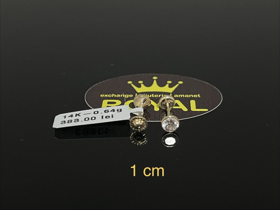Bijuteria Royal CB : Cercei copil aur nou 14k 0,64gr