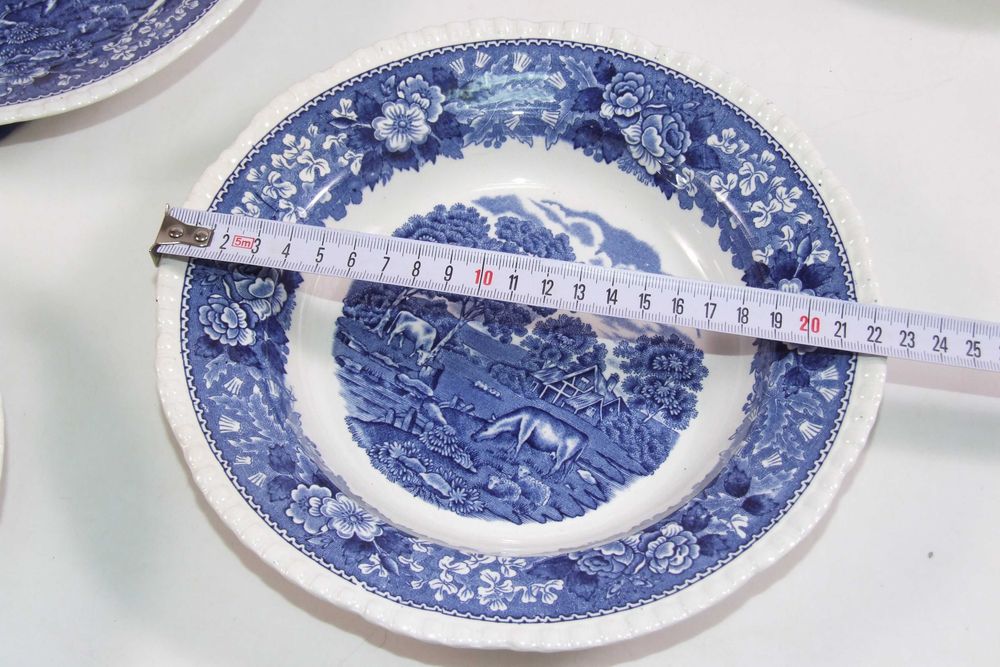 Set 6 Farfurii ADAMS WEDGWOOD (Anglia), pictate manual, IMPECABILE