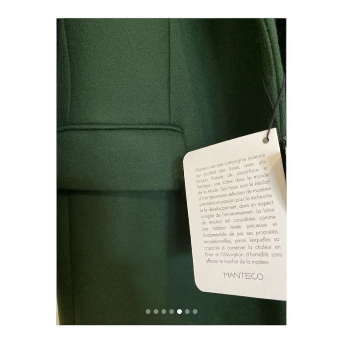 Дамско палто ZARA – зелено, вълна MANTECO-НОВО