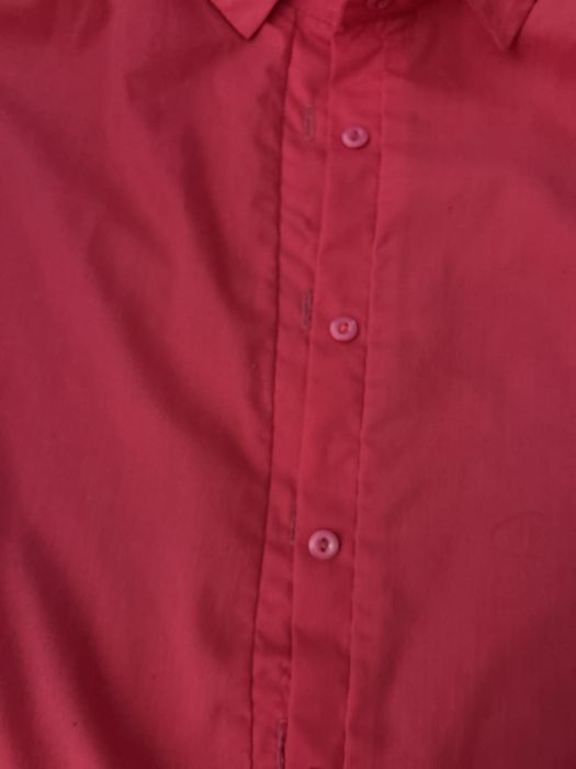 Малиновая рубашка 100% хлопок
