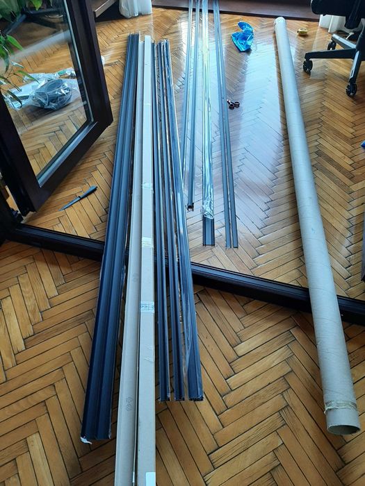 Mobilier Sistem culisare GTV NERO pentru 3 uși dressing (3000x2700mm, PAL 18mm)Sistem uși culisante coplet cu amortizoare