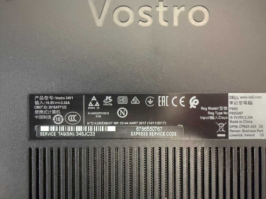 Laptop Dell Vostro 3491 – i5 Gen 10 / 20GB RAM / SSD NVMe / MX230 2GB