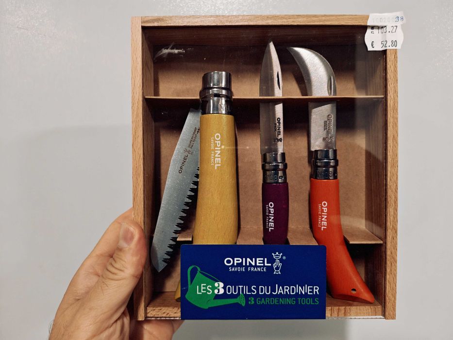 Градински Kомплект ножове Опинел Opinel Франция  3 броя