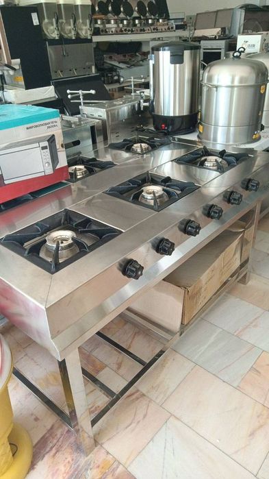 Газ плита,ошхоналар учун,Хар хил турдаги