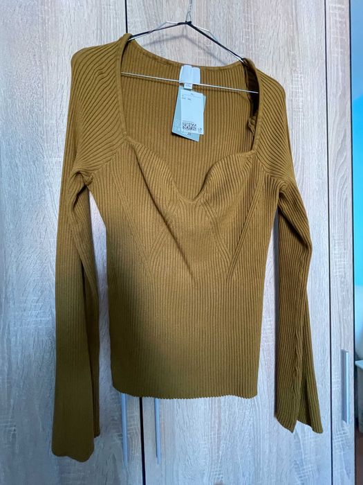 Дамска Блуза рипс цвят каки